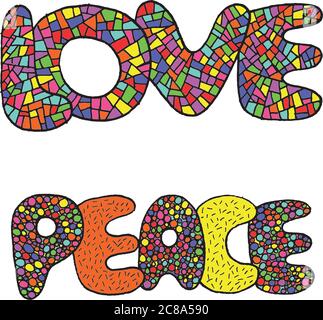 Love doodle word colorful vector clipart Stock Vector Image & Art - Alamy