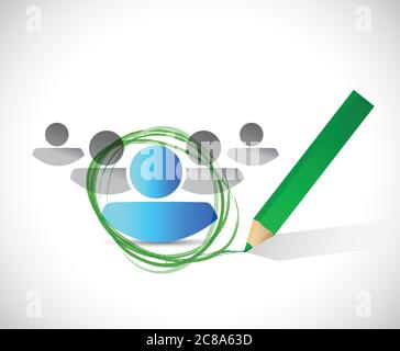 Hiring selection concept illustration design over a white background Stock Vector