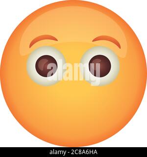 emoji face without mouth flat style icon vector illustration design Stock Vector