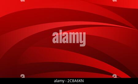 Abstract background of curved lines in red colors Stock Vector