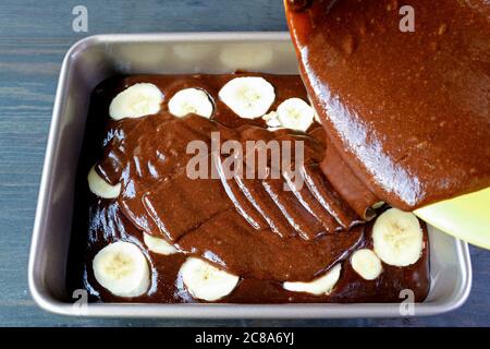 Olive Oil Is Poured Into A Pan Stock Photo Alamy