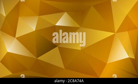 Abstract polygonal background of many triangles in yellow colors Stock Vector