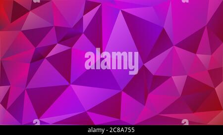 Abstract polygonal background of many triangles in purple colors Stock Vector