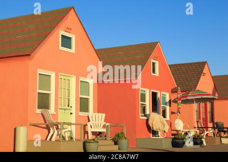 Historic Roberts Cottages in Oceanside, California,USA Stock Photo