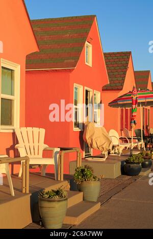 Historic Roberts Cottages in Oceanside, California,USA Stock Photo