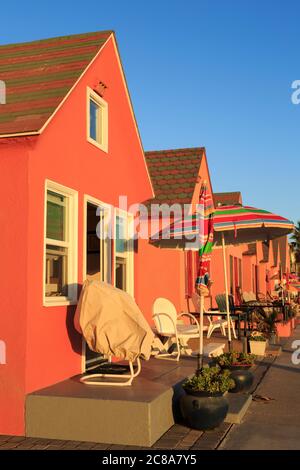 Historic Roberts Cottages in Oceanside, California,USA Stock Photo