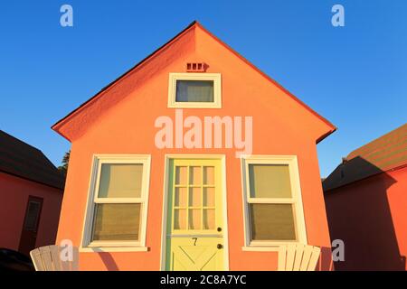 Historic Roberts Cottages in Oceanside, California,USA Stock Photo