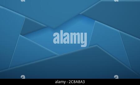 Abstract background of polygonal tiles in light blue colors Stock Vector