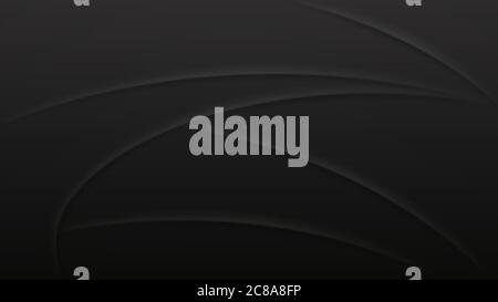 Abstract background of curved lines in black colors Stock Vector