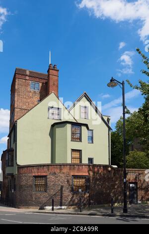 The exterior of the ancient Canonbury Tower, in the London Borough of Islington, North London UK Stock Photo