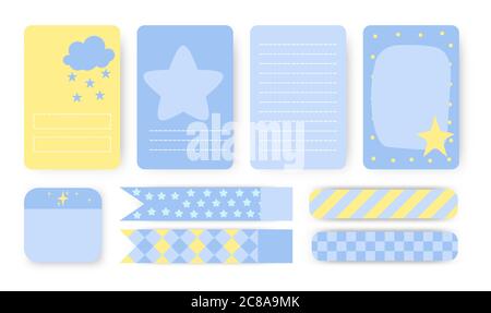 Funny planners stickers. Scrapbook sticker, planner print and cute journal  card illustration vector set Stock Vector Image & Art - Alamy