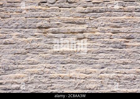 White painted clay brick wall in an old house. Image for backgrounds or designs Stock Photo