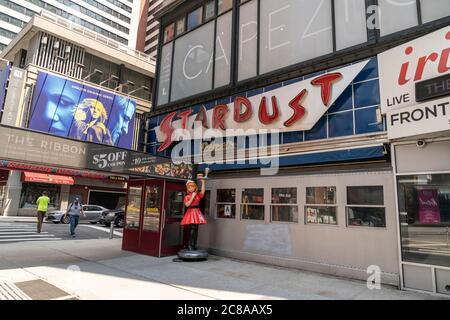 New York, NY - July 22, 2020: View of Famous Ellen's Stardust Diner which might be forced to closed in Manhattan Stock Photo