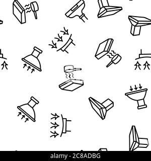 Range Hood Device Vector Seamless Pattern Stock Vector