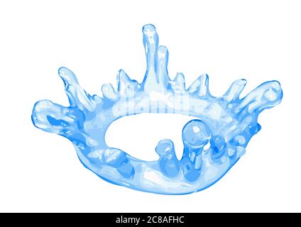 water splash isolated on white background,beautiful splashes Stock Vector