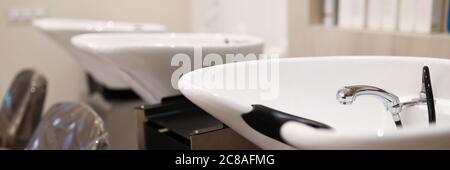 Interior of empty beauty salon Stock Photo