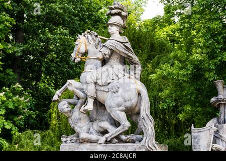 Monument of King John III Sobieski in Warsaw, Poland Stock Photo