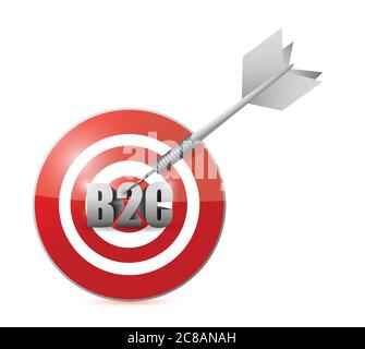 B2c target cloud currency concept illustration design over a white background Stock Vector