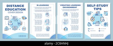 Online education brochure template. Mlearning. Self study. Flyer ...