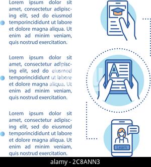 Online education brochure template. Mlearning. Self study. Flyer ...
