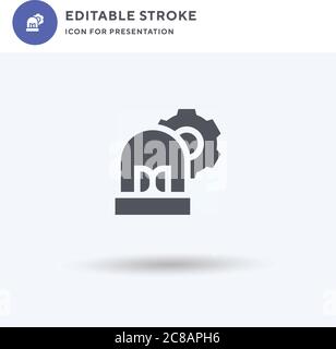 Alarm icon vector, filled flat sign, solid pictogram isolated on white, logo illustration. Alarm icon for presentation. Stock Vector