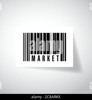 Market ups barcode illustration design over a white background Stock Vector