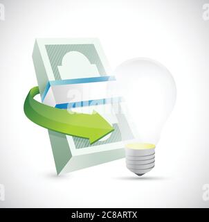 Energy money concept illustration design over a white background Stock Vector