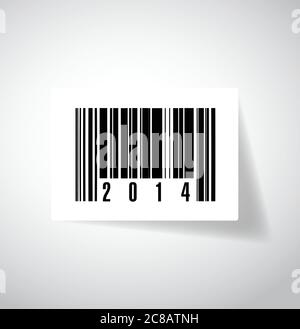 2014 barcode upc illustration design over a white background Stock Vector