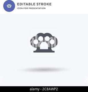 Brass Knuckles icon vector, filled flat sign, solid pictogram isolated on white, logo illustration. Brass Knuckles icon for presentation. Stock Vector