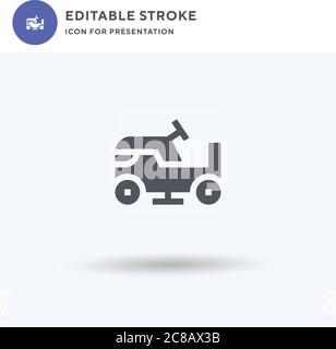 Ice Resurfacer icon vector, filled flat sign, solid pictogram isolated on white, logo illustration. Ice Resurfacer icon for presentation. Stock Vector