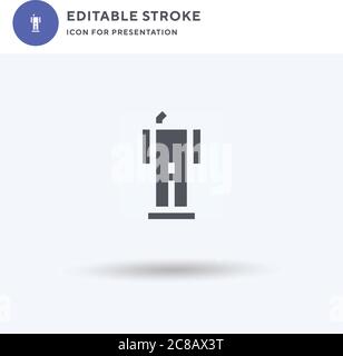 Lectern icon vector, filled flat sign, solid pictogram isolated on white, logo illustration. Lectern icon for presentation. Stock Vector