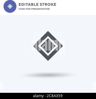 Priority icon vector, filled flat sign, solid pictogram isolated on white, logo illustration. Priority icon for presentation. Stock Vector