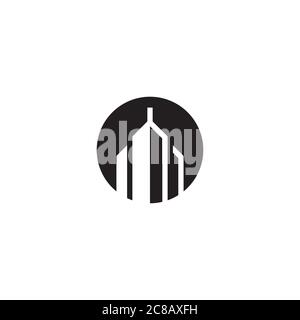 a simple Building logo / icon design Stock Vector