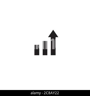 Chart and Arrow logo / icon design Stock Vector