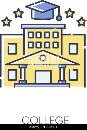 Bachelors degree RGB color icon. Successful university graduation ...