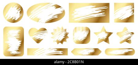 Scratch cards. Lottery game gold texture for lucky winning and loser scratching tickets. Gambling, fast win jackpot coupon vector set. Getting award o Stock Vector