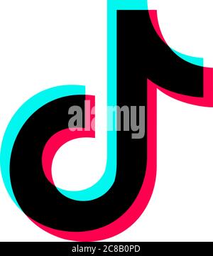 Tik Tok icon symbol. Vector illustration on a white background. Stock Vector