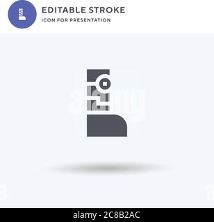 Robotic Leg icon vector, filled flat sign, solid pictogram isolated on white, logo illustration. Robotic Leg icon for presentation. Stock Vector