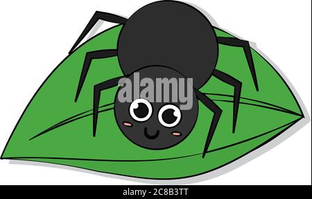 Isolated happy spider cartoon Stock Vector