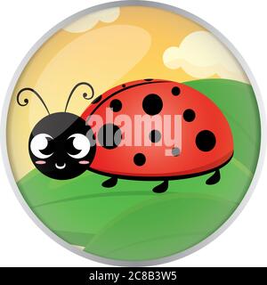 Cute ladybug cartoon Stock Vector
