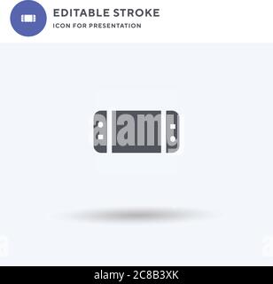 Nintendo icon vector, filled flat sign, solid pictogram isolated on white, logo illustration. Nintendo icon for presentation. Stock Vector