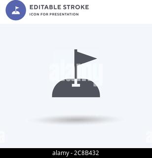 Golf icon vector, filled flat sign, solid pictogram isolated on white, logo illustration. Golf icon for presentation. Stock Vector