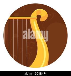 Lyric harp. Lyre Stock Vector