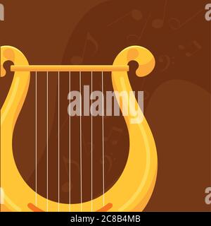 Lyric harp. Lyre Stock Vector