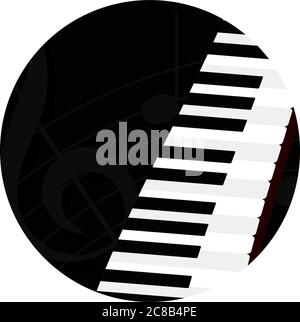 Musical keyboard image Stock Vector