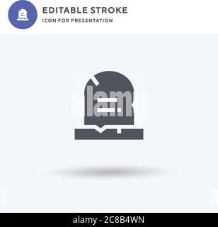 Inscription icon vector, filled flat sign, solid pictogram isolated on white, logo illustration. Inscription icon for presentation. Stock Vector