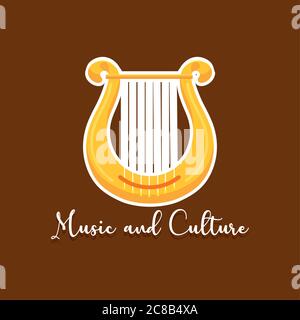 Lyric harp. Lyre Stock Vector