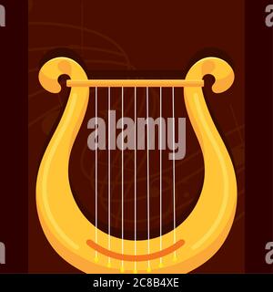 Lyric harp. Lyre Stock Vector