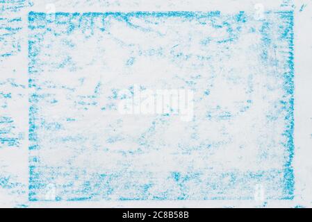 blue color abstract crayon drawing paper background texture Stock Photo