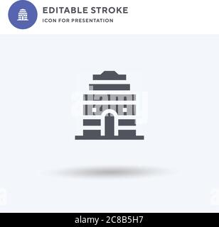 Gate icon vector, filled flat sign, solid pictogram isolated on white, logo illustration. Gate icon for presentation. Stock Vector